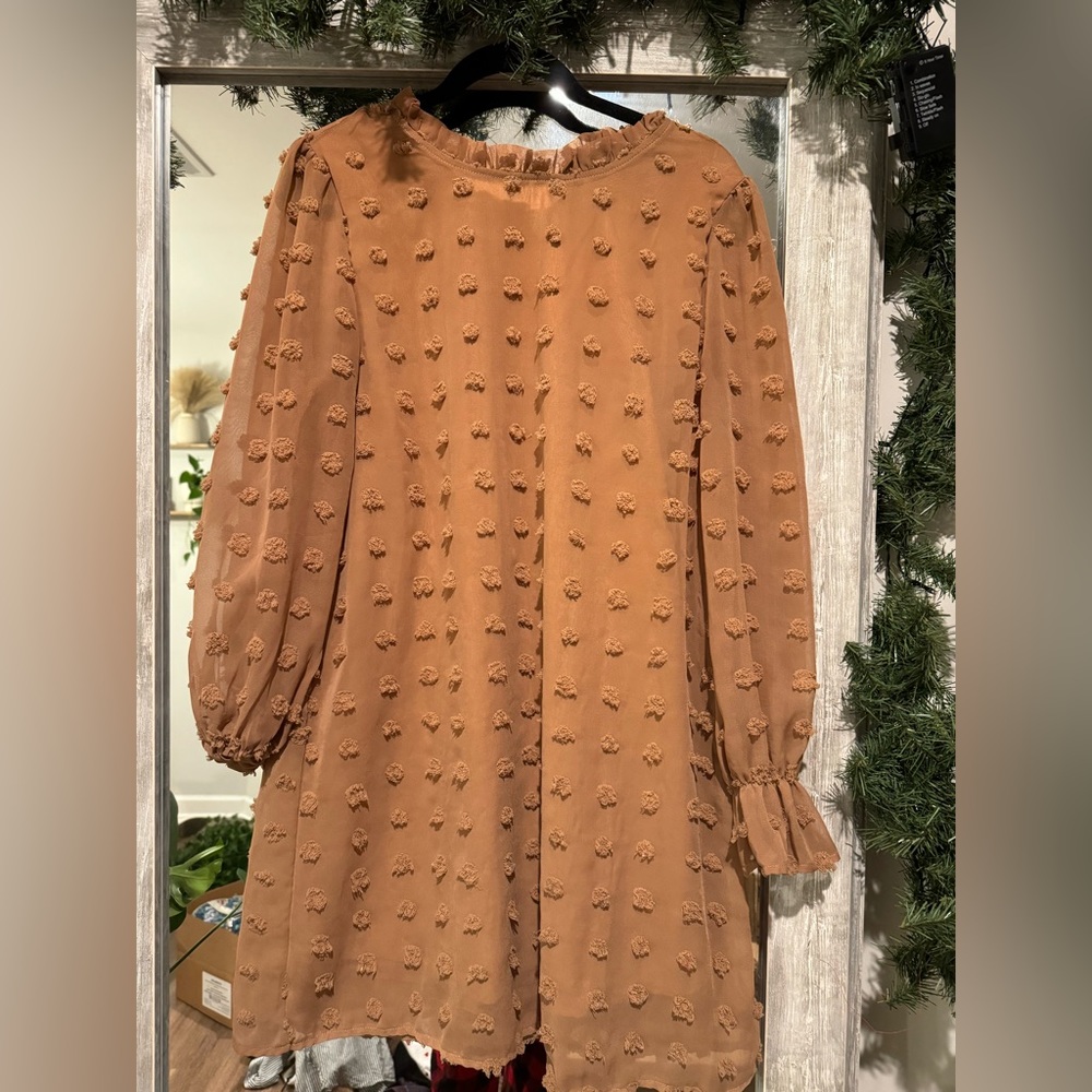 Altar'd State Tan Textured Dress